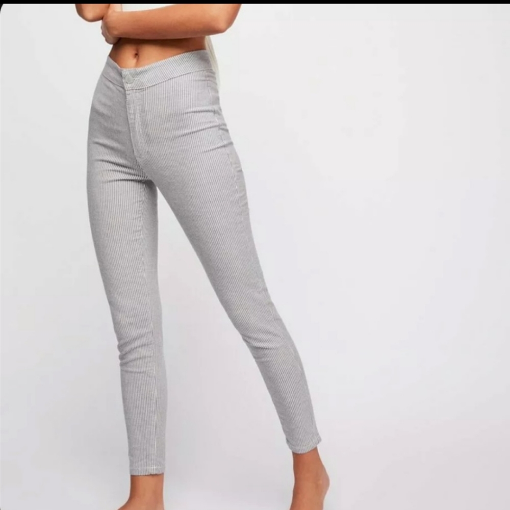Free People Jeans Railroad Stripe Skinny Size 28